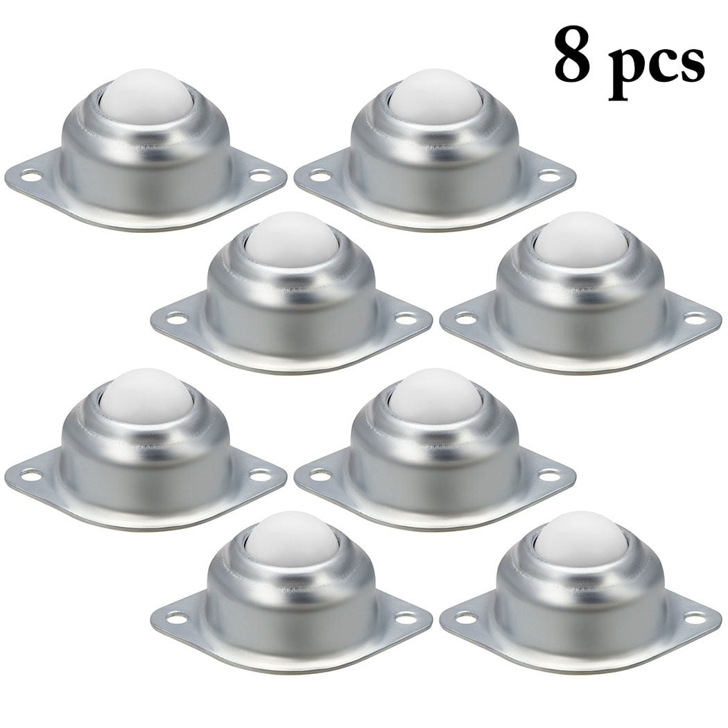 Kmitmuk 10 Pcs 5/8 Nylon Ball Transfer Bearings Two-Hole Flange Mounted Conveyor Roller Wheel Casters for Furniture