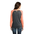 thumbnail image 2 of District Juniors Microburn Long Sleeve Raglan Tee-3XL (Bright Orange/ Black), 2 of 6