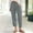 Gray, variant on Capri Palazzo Pants Pedal Pushers for Women Beach Pant Women High Waisted Wide Leg Wide Leg Crop Pants Gauchos for Women Pull On Elastic Cotton Linen Pants Linen Palazzo Trousers Black S-2XL
