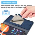thumbnail image 4 of Galaxy S20 Ultra Case, Samsung Galaxy S20 Ultra Wallet Case, Takfox Premium [RFID Blocking] Secure Cash ID Credit Card Slots Holder Carrying PU Vegan Leather Magnetic Flip Cover Cases [Blue], 4 of 7