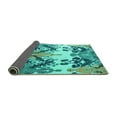 thumbnail image 2 of Ahgly Company Indoor Rectangle Abstract Turquoise Blue Modern Area Rugs, 7' x 10', 2 of 4