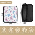 thumbnail image 4 of Hair Tool Organizer Bag with Heat Resistant Mat Removable Travel Storage Case for Hot Air Brushes Curling Irons Pink and Blue Butterflies, 4 of 8