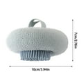 thumbnail image 2 of Triple Action Bath Sponge and Body Scrubber with Soft Foam and Silicone Exfoliating for Skin Cleansing, 2 of 3