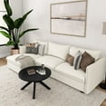 thumbnail image 5 of Plank+Beam Cross Leg Modern Coffee Table, 30" Solid Wood Tables for Living Room, Round Center Table, 5 of 9