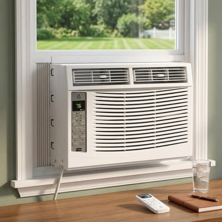 Aprafie 6000 BTU Window Air Conditioner, T Design Flexible Opening, 4 in 1 Window AC Unit with Remote, Cools up to 250 Sq.Ft, White