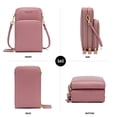 thumbnail image 2 of Small Crossbody Cell Phone Purse for Women, Mini Messenger Shoulder Handbag Wallet with Credit Card Slots,Pink, 2 of 7