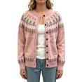 thumbnail image 6 of JUUNthy Womens Knit Cardigan, Long Sleeve Vintage Graphic Button Front Casual Fashion Sweater Outwear Blue S, 6 of 12