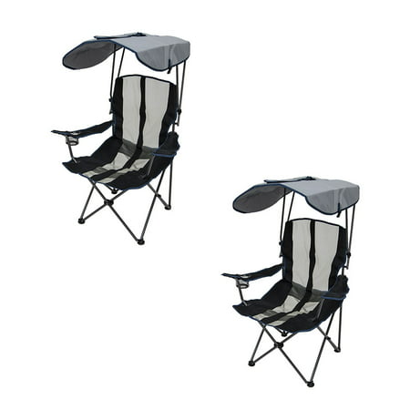Kelsyus Upf Portable Camping Folding Lawn Chair With Canopy