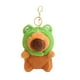 thumbnail image 3 of Llavero de peluche de capibara con colgante encantador, juguete de animales de peluche realistas únicos Verde, 3 of 9