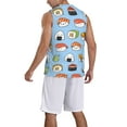 thumbnail image 2 of Naloa Kawaii Sushi Basketball Jersey Reversible Men's Mesh Athletic Sports Shirts Training Practice S-4XLXX-Large, 2 of 6