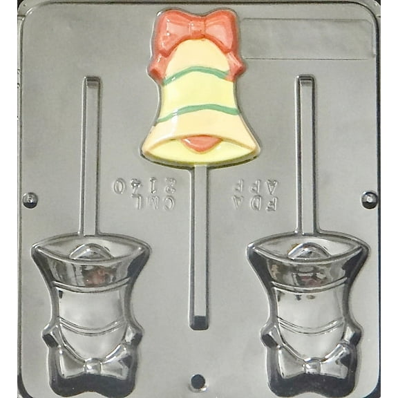 2140 Bell Lollipop Chocolate Candy Mold