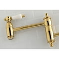 thumbnail image 3 of Kingston Brass KS3102BPL Bel-Air Wall Mount Pot Filler Kitchen Faucet, Polished Brass, 3 of 5
