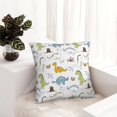 thumbnail image 6 of Fuzoiu Dinosaur Print Square Pillow Cover,Hidden Zipper Design,Luxury Square Pillow Case, Throw Pillow,Couch Cushion-26"x26", 6 of 7