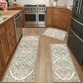 thumbnail image 2 of MeyJey Boho Kitchen Rug and Mat Set 3 Piece, Non-Slip Machine Washable Rugs for Kitchen Floor Dining/Laundry/Living Room, Taupe, 2 of 14