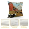 thumbnail image 4 of Orinice Cows Barn Birds Graphic Decorative Throw Pillow Cover for Home Couch Living Room Bed Sofa - Short Plush Pillow Case 1PC 12x12in, 4 of 5