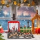 thumbnail image 3 of Linterna de bola de nieve con tren navideño musical iluminado para dormitorio, escritorio de oficina Papá Noel estático, 3 of 6