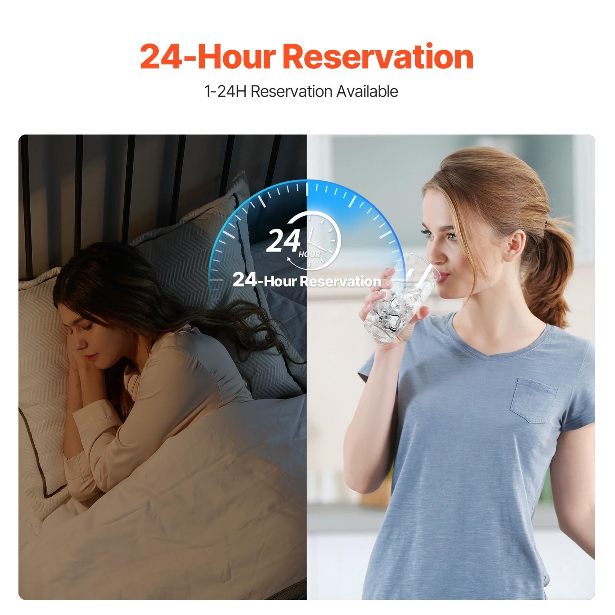 Countertop Ice Maker, 45 lbs/24H, 24 Cubes in 15 Mins, 3 Ice Sizes, Self-Cleaning Portable Ice Machine Quiet ≤42dB with Scoop & Basket