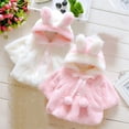 thumbnail image 3 of Baby Girls Faux Fur Hooded Coat Kids Fleece Warm Cloak Coat Cloak Jacket Thick Clothes, 3 of 7
