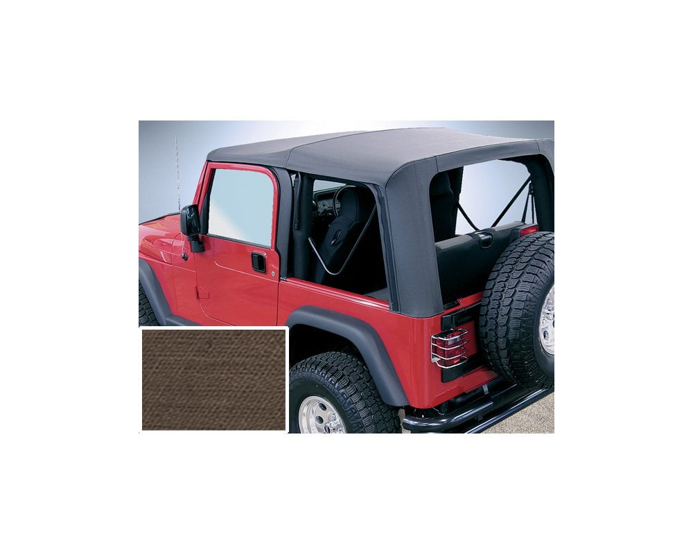 Rugged Ridge  XHD Soft Top, Khaki, Clear Windows, 97-06 Jeep  Wrangler TJ 