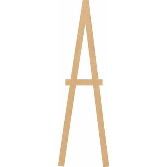 Wood MDF Letter A, Craft Alphabet 3'' Small Home Décor, Motherburger Font