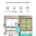 thumbnail image 4 of Window Privacy Film Summer Orange Stained Glass Window Film Decorative Sun Block Window Cover Pastoral Fruit Botanical Flowers Window Clings Static Adhesive Sticker for Bathroom 17.7"x39.3", 4 of 7