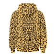 thumbnail image 5 of Men's Leopard Print Half Zip Hooded Sweatshirt Pullover Casual Comfortable Streetwear Top for Outdoor Yellow2 XXXXXL, 5 of 5