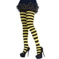thumbnail image 4 of Women Striped Tights Elastic Breathable Striped Leggings Christmas Thigh High Stockings Full Length Tights Leggings, 4 of 10