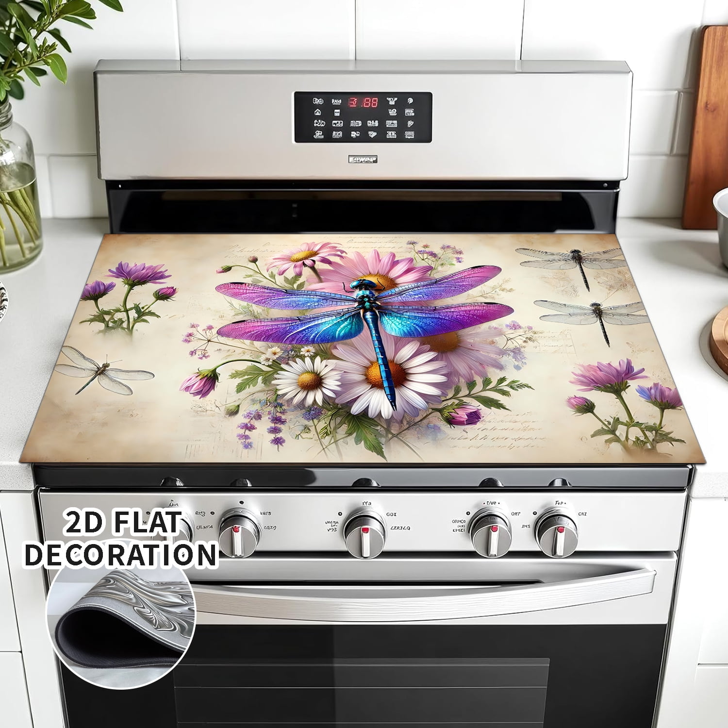 Stove Top Cover for Electric Stove (28.5"x20.5") - Ceramic Glass Cooktop Protector, Heat Resistant Range Cover, Flat  Stovetop Protector, Multipurpose Dish Drying Mat for Kitchen