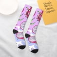 thumbnail image 6 of Bingfone Compression Socks for Women and Men Long Socks for Running Athletic Cycling Nurse-Dragon Fruit, 6 of 8