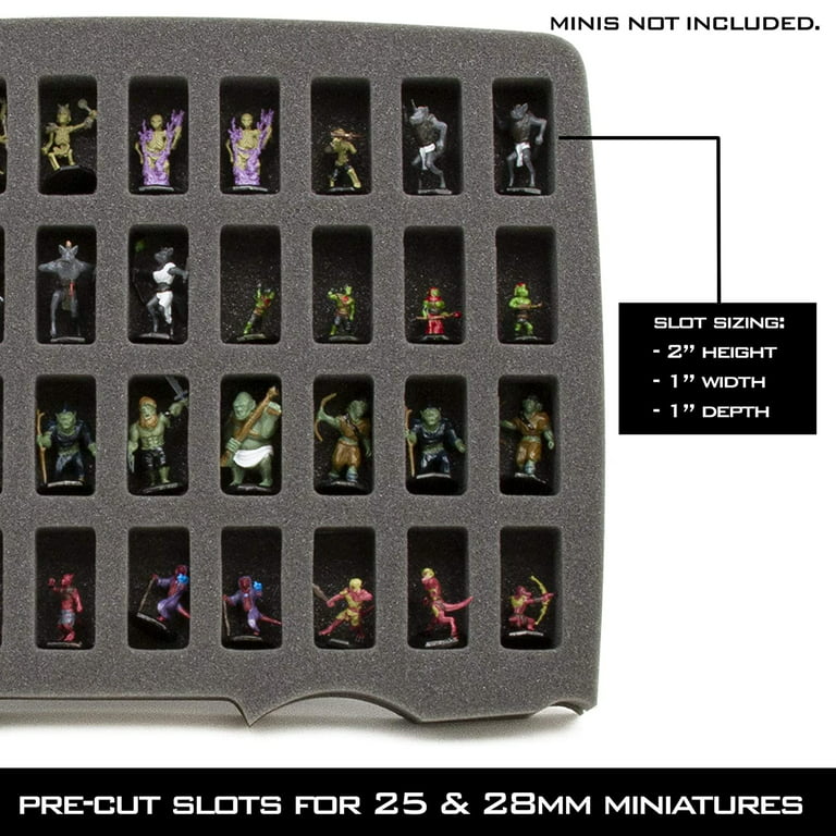 CM 14 Miniature Storage Locking Box with 2 Foams - Carrying Case for  Miniatures