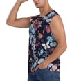 thumbnail image 3 of Picia Flowers ad Butterflies mens Cotton Tank Undershirts , Moisture-wicking Ribbed Tanks, Lightweight Cotton Tank Undershirts-X-Large, 3 of 8