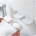thumbnail image 3 of Bathroom Suction Cup Soap Holder Wall Mounted Soap Dish Storage Box Shower Tray, 3 of 4