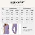 thumbnail image 4 of Qylux Women's Pajama Set Short Sleeve Adjustable Long Pants Sleepwear Set Soft Two Piece Matching Set with Pockets,Light Purple,2XL, 4 of 6