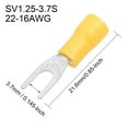 thumbnail image 3 of 200Pcs SV1.25-3.7S Insulated Fork Electrical Crimp Terminal 22-16AWG Yellow, 3 of 3