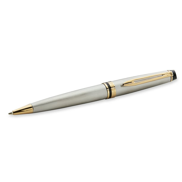udkast bakke Appel til at være attraktiv Waterman Expert Ballpoint Pen, Stainless Steel with Gold Trim, Blue Ink,  Medium Point - Walmart.com