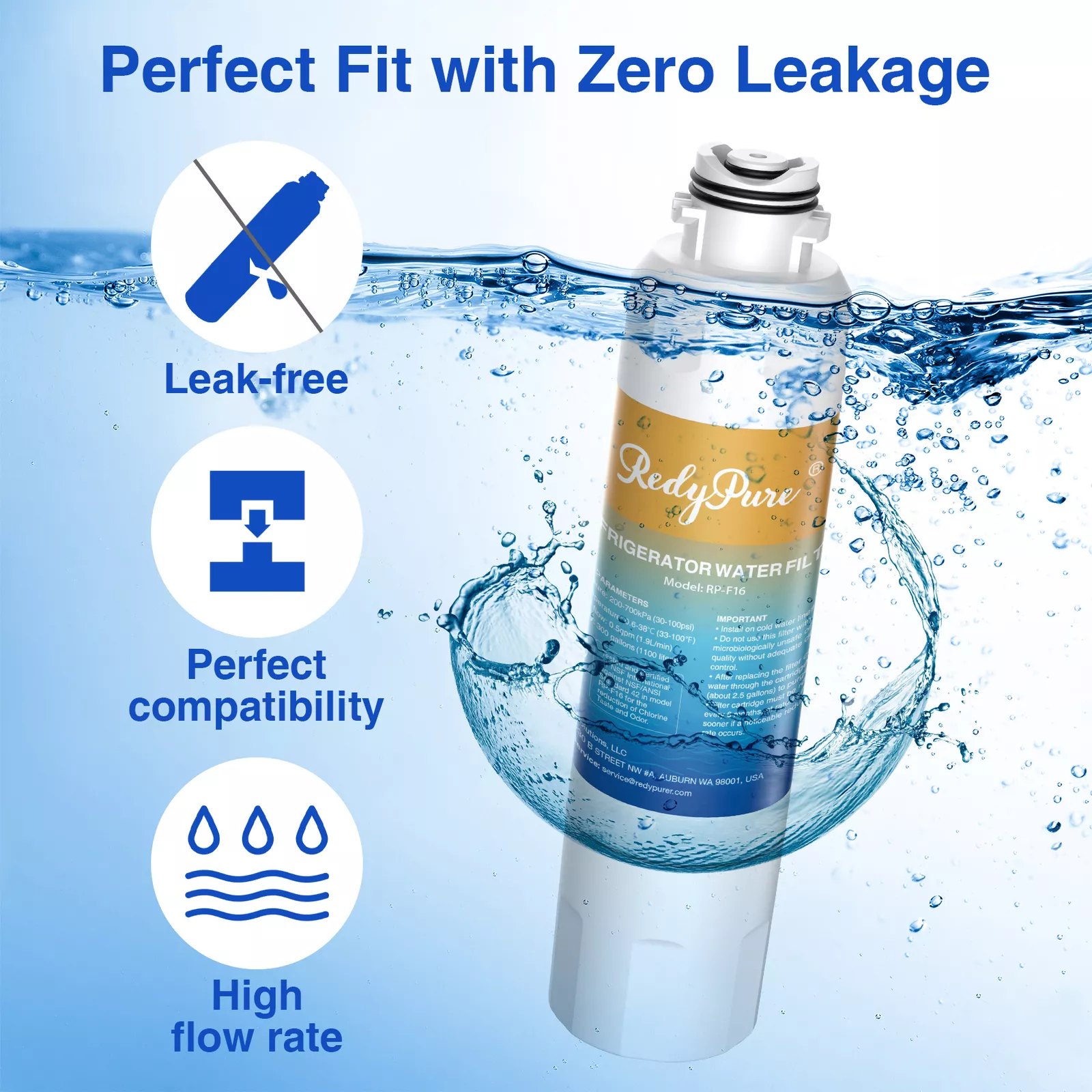 2 Pack Refrigerator Water Filter – Compatible with Samsung DA29-00020B, HAF-CIN/EXP, WF294, RWF1011