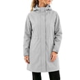 thumbnail image 3 of Lutiedan Waterproof Raincoat for Women Full Zip Long Sleeve Windbreaker Outdoor Hiking Hooded Rain Jacket with Pocket Size S-XXL, 3 of 7