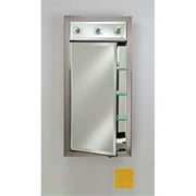 Afina Corporation SD-LC1730RCOLYL 17 in.x 30 in.Recessed Single Door Cabinet with Contemporary Lights - Colorgrain Yellow
