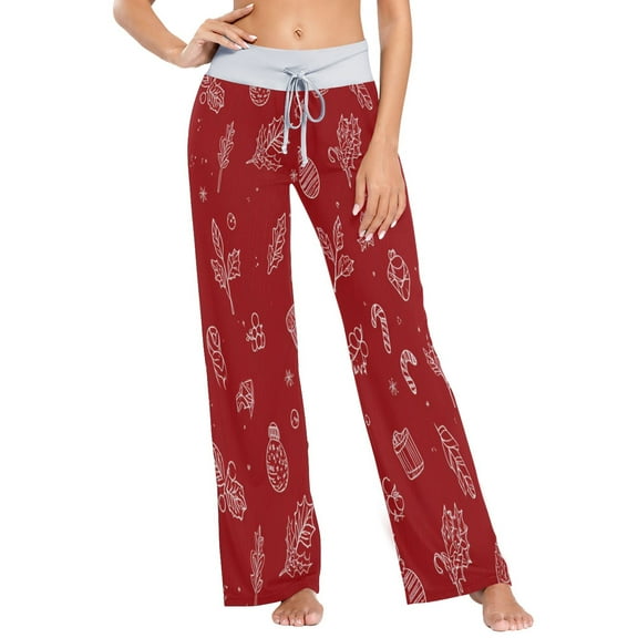 X-Small Women's Comfy Casual Pajama Pants Stretch Fabric Suitable for Yoga Pants Hippie Pants,The Best Holiday Gifts for Women Candy Cane