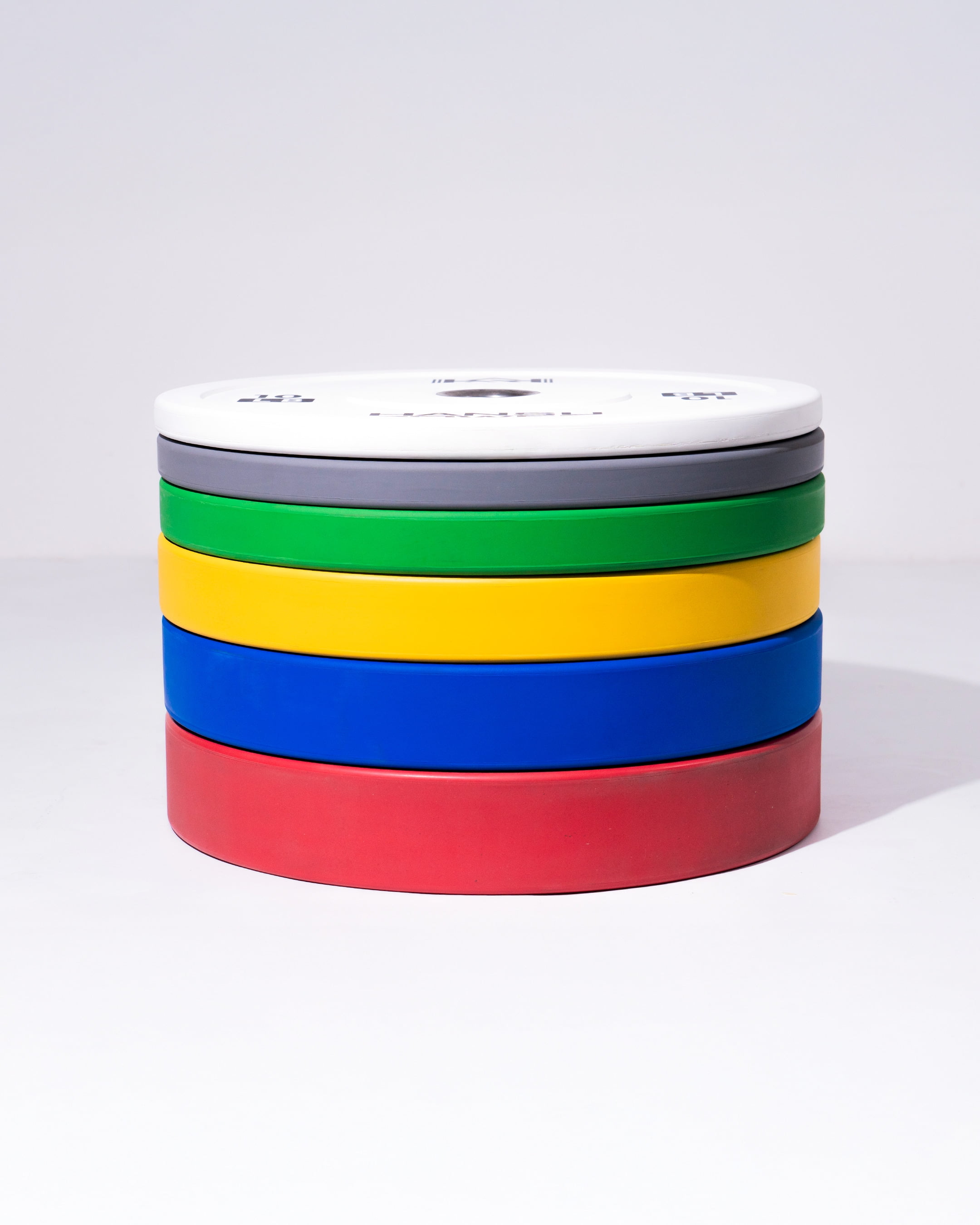 Hansu Power | Olympic Bumper Plate | Weight Plate | Competition | Colored | 370 Lbs Set | Commercial Grade | IWF