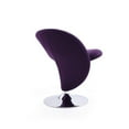 thumbnail image 4 of Manhattan Comfort Curl Contemporary Fabric Swivel Accent Chair in Purple, 4 of 4