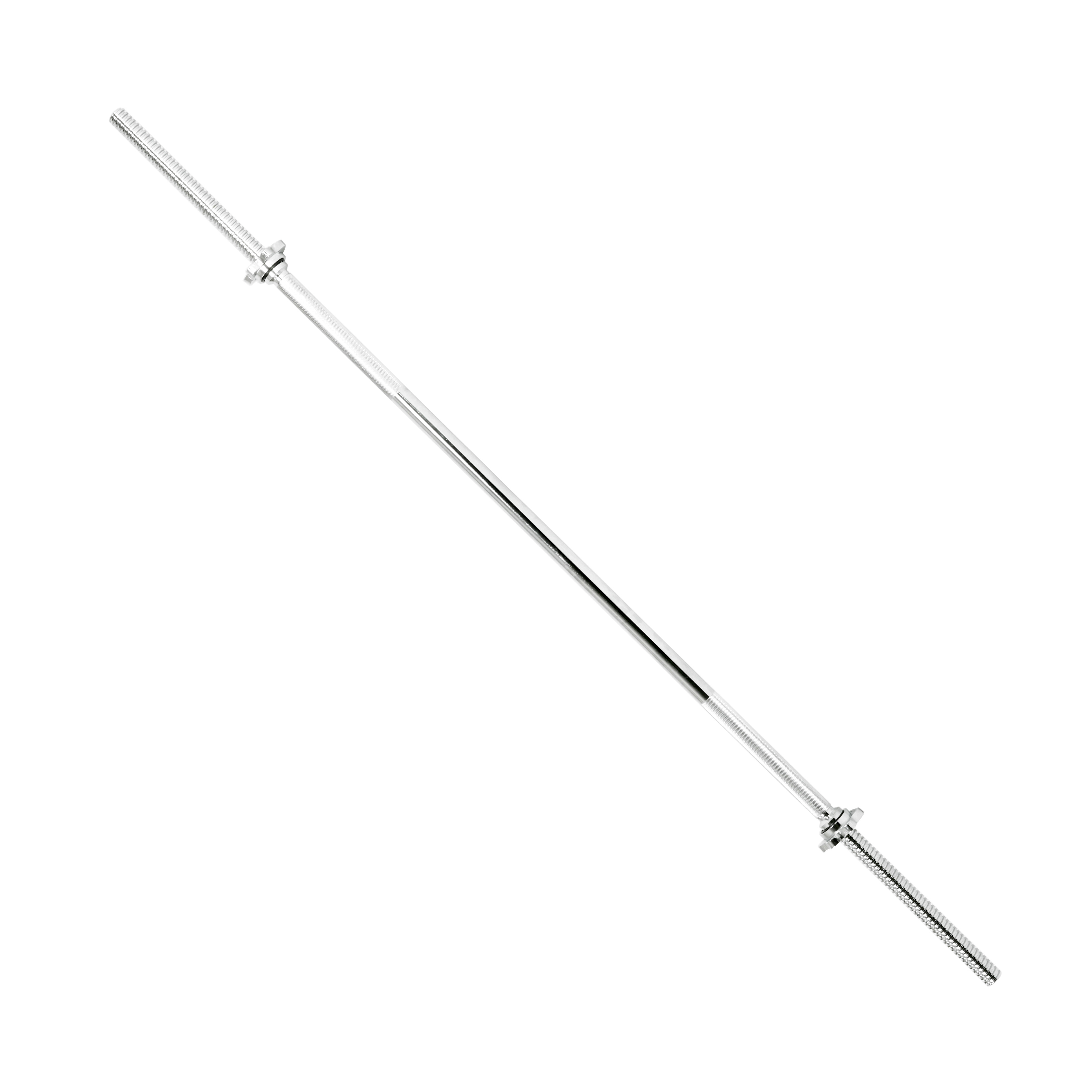Sunny Health & Fitness Threaded Solid 60" Chrome Exercise Barbell Bar w/ 1" Barbell Diameter, Olympic Weight Lifting Bar, STBB-60 - image 2 of 8