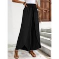 thumbnail image 6 of Womens High Side Split Wide Leg Long Pants Black S, 6 of 8