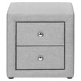 thumbnail image 5 of Nightstand for Bedrooms and Living Rooms / Grey Linen Look / Chrome - Knobbed Drawers, 5 of 5