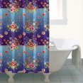 thumbnail image 4 of Pioneer Flower Floral Print Pattern Shower Curtain 84"x72", Bathroom Decorative Shower Curtain Set with 12 Hooks, Waterproof Washable, 4 of 6