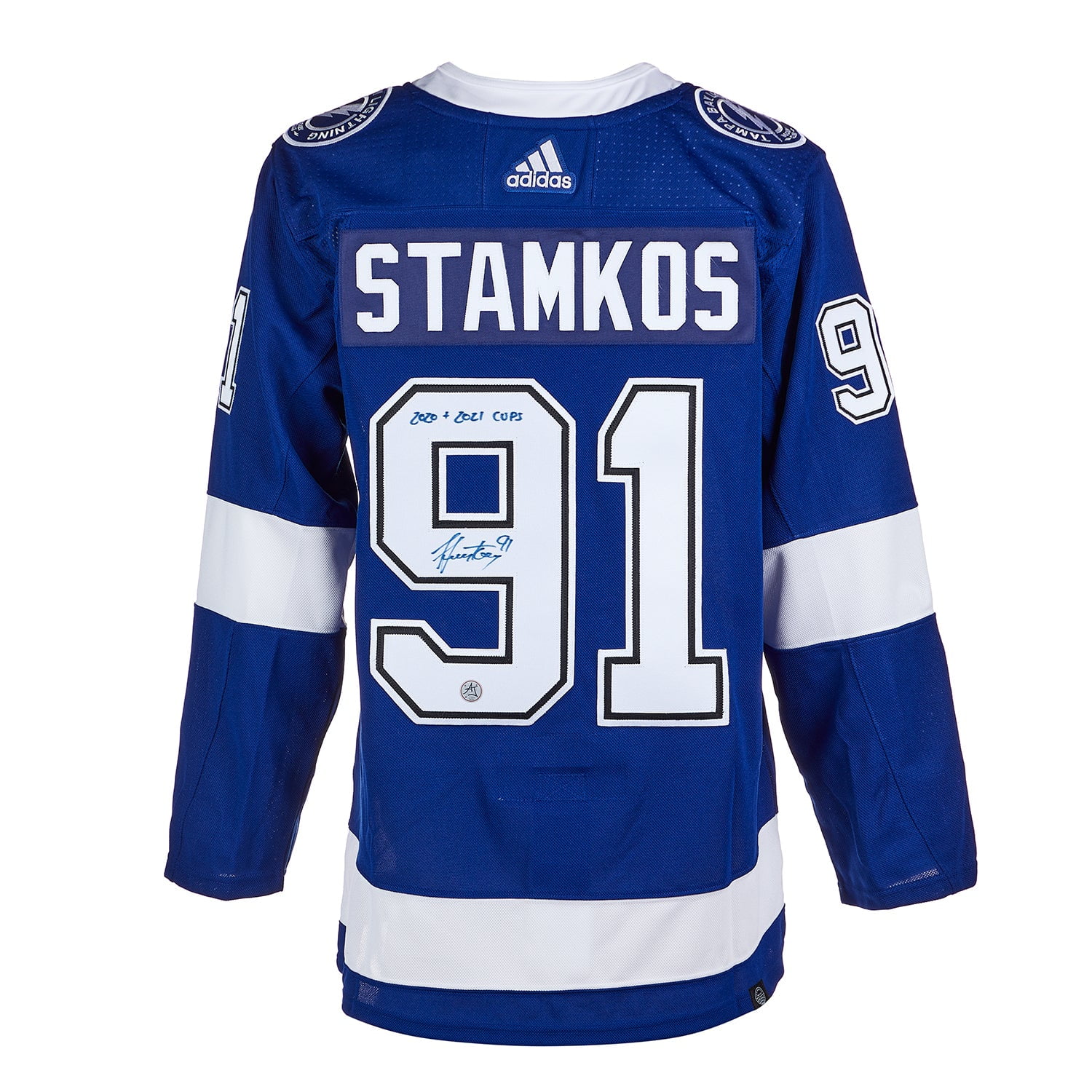 STEVEN STAMKOS Autographed Lightning 2022 Stadium Series Adidas