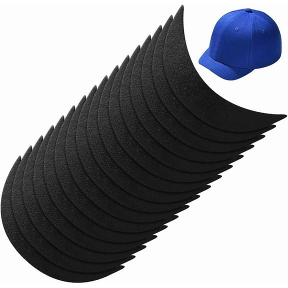 16Pcs Black Plastic Brim Hat Crochet or Knit Brim Stiffener Cap Visor Insert 7x3.2x0.07inch for Craft Sewing Caps Supplies Making DIY