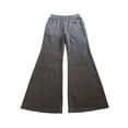 thumbnail image 5 of Womens Pants Low Rise Wide Leg Jeans with Washable Denim Patchwork and Fold Over Detail Trousers, 5 of 6