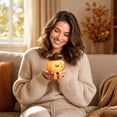 thumbnail image 6 of Halloween Pumpkin Night Light, Pumpkin Silicone Night Light with Witch Hat Cute Lollipop Pumpkin Tap Lamp, USB Rechargeable Lamp, Halloween Decorations Gift for Bedroom, 6 of 6