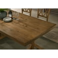 thumbnail image 2 of Roundhill Furniture Enna Morden Farmhouse Wood Rectangular Trestle Dining Table, Brushed Driftwood Finish, 2 of 5